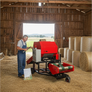 Silage baling machine